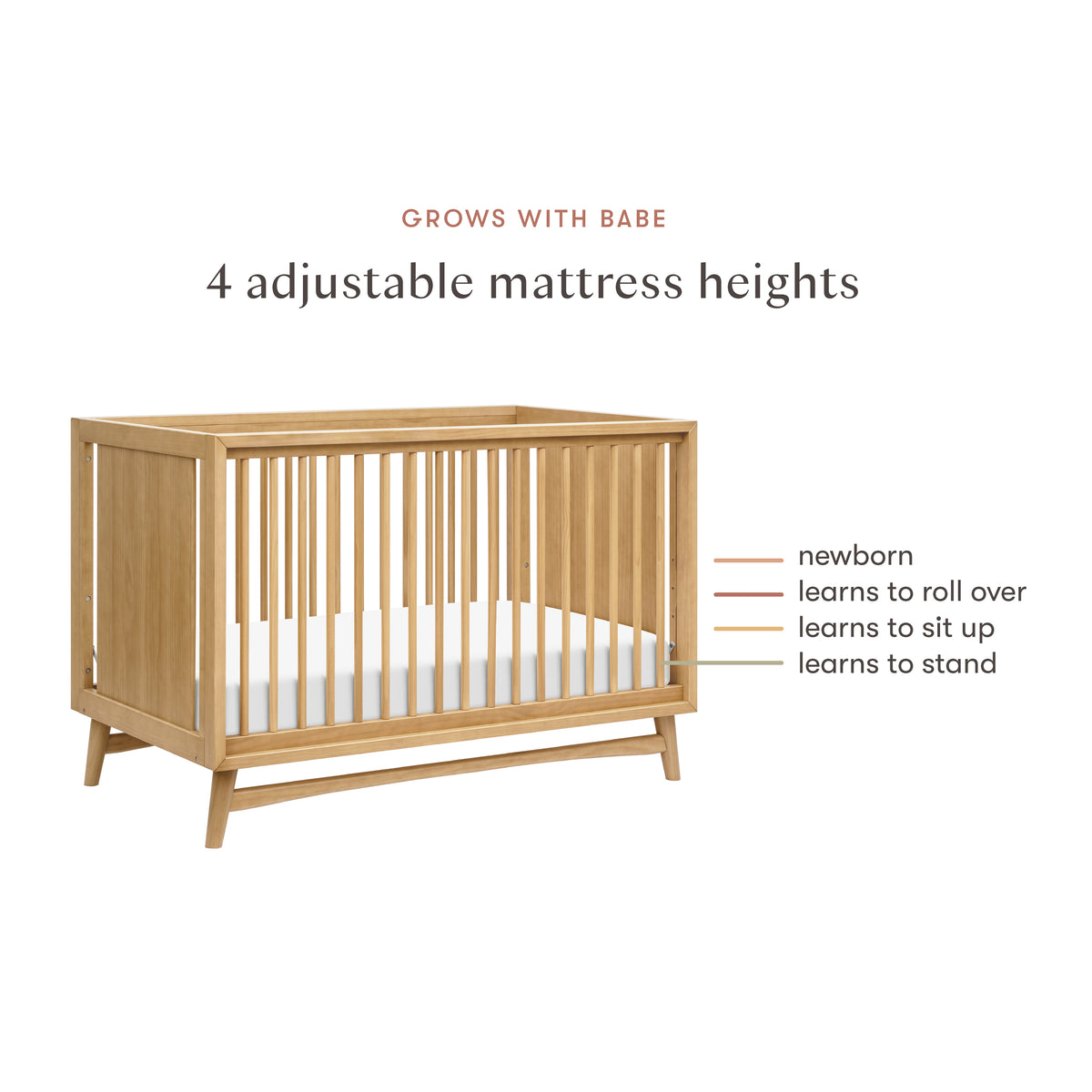 Peggy 3-in-1 Convertible Crib with Toddler Bed Conversion Kit