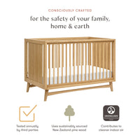Peggy 3-in-1 Convertible Crib with Toddler Bed Conversion Kit