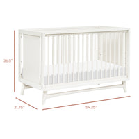 Peggy 3-in-1 Convertible Crib with Toddler Bed Conversion Kit