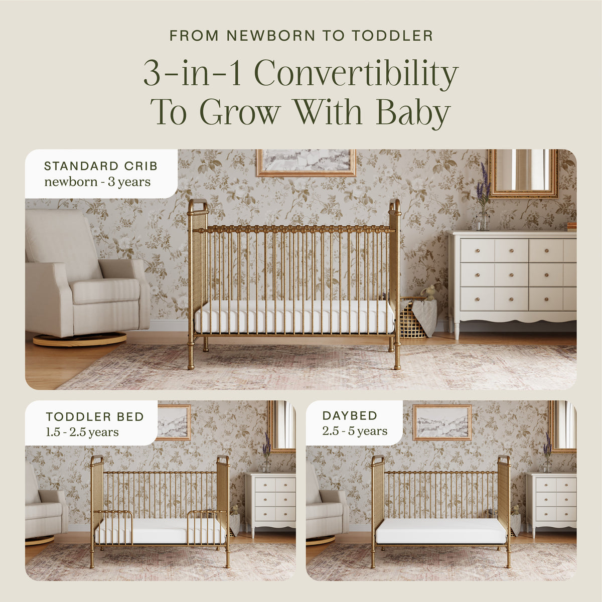 Abigail 3-in-1 Convertible Crib