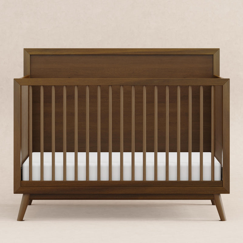 Palma 4-in-1 Convertible Crib with Toddler Bed Conversion Kit - Natural Walnut