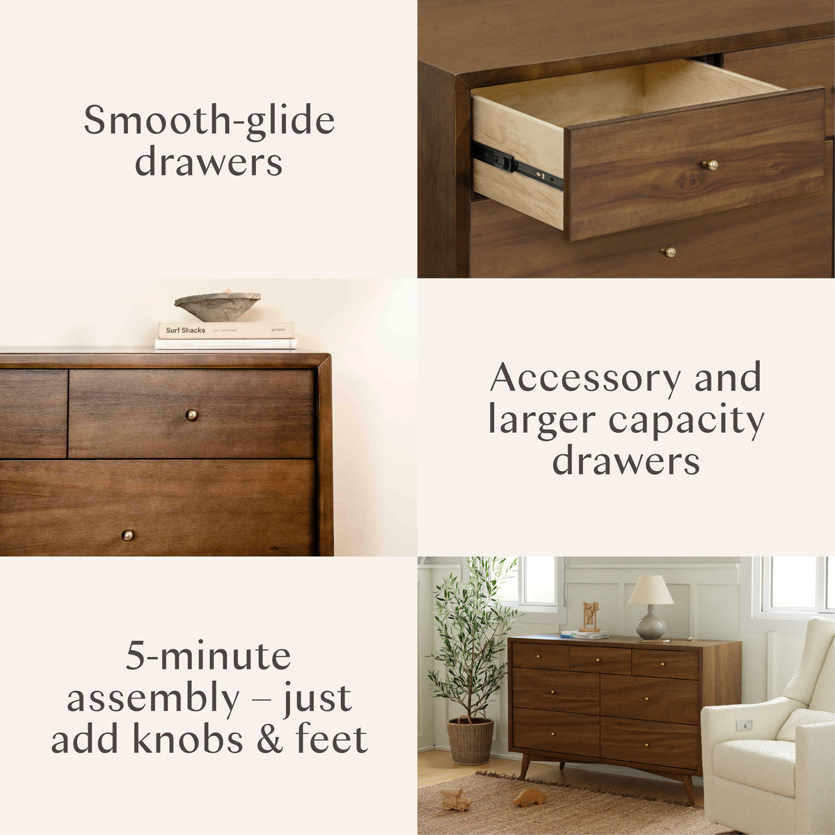 Palma 7-Drawer Wide Assembled Dresser (53")