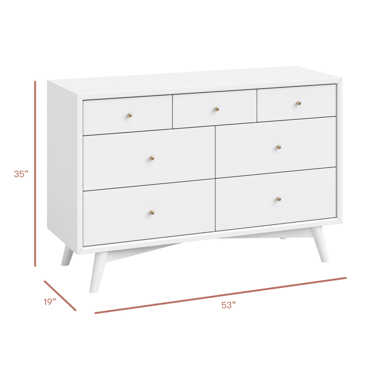 Palma 7-Drawer Wide Assembled Dresser (53")