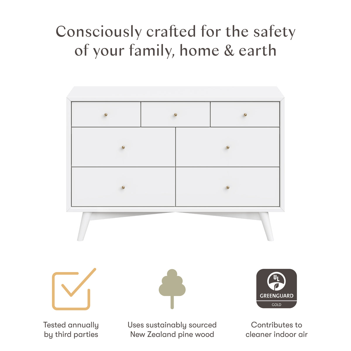 Palma 7-Drawer Wide Assembled Dresser (53")