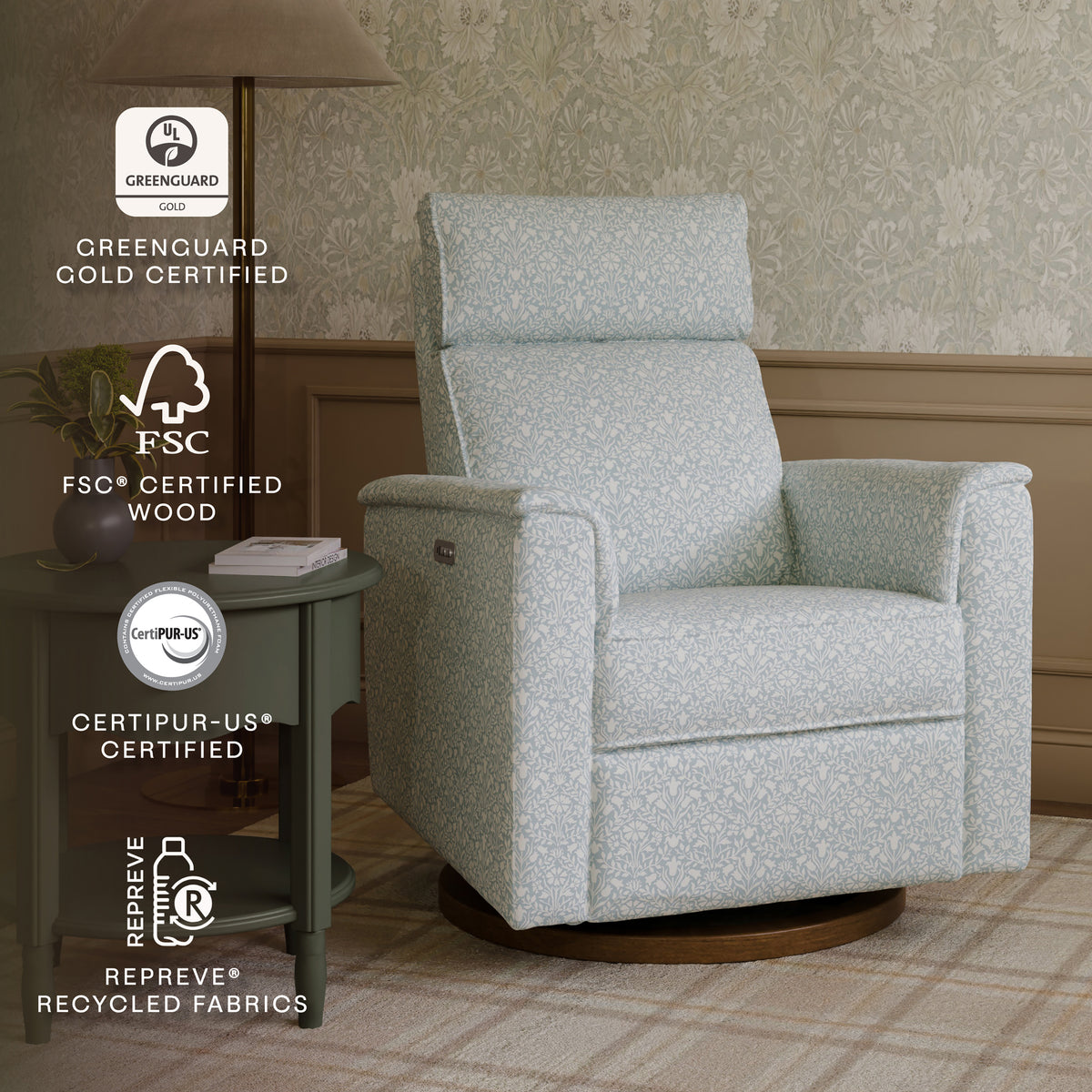 Morris & Co. x Namesake Willa Plus Power Glider Recliner with Power Headrest