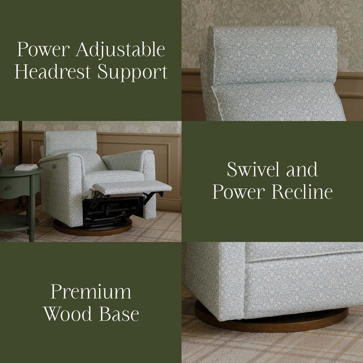 Morris & Co. x Namesake Willa Plus Power Glider Recliner with Power Headrest