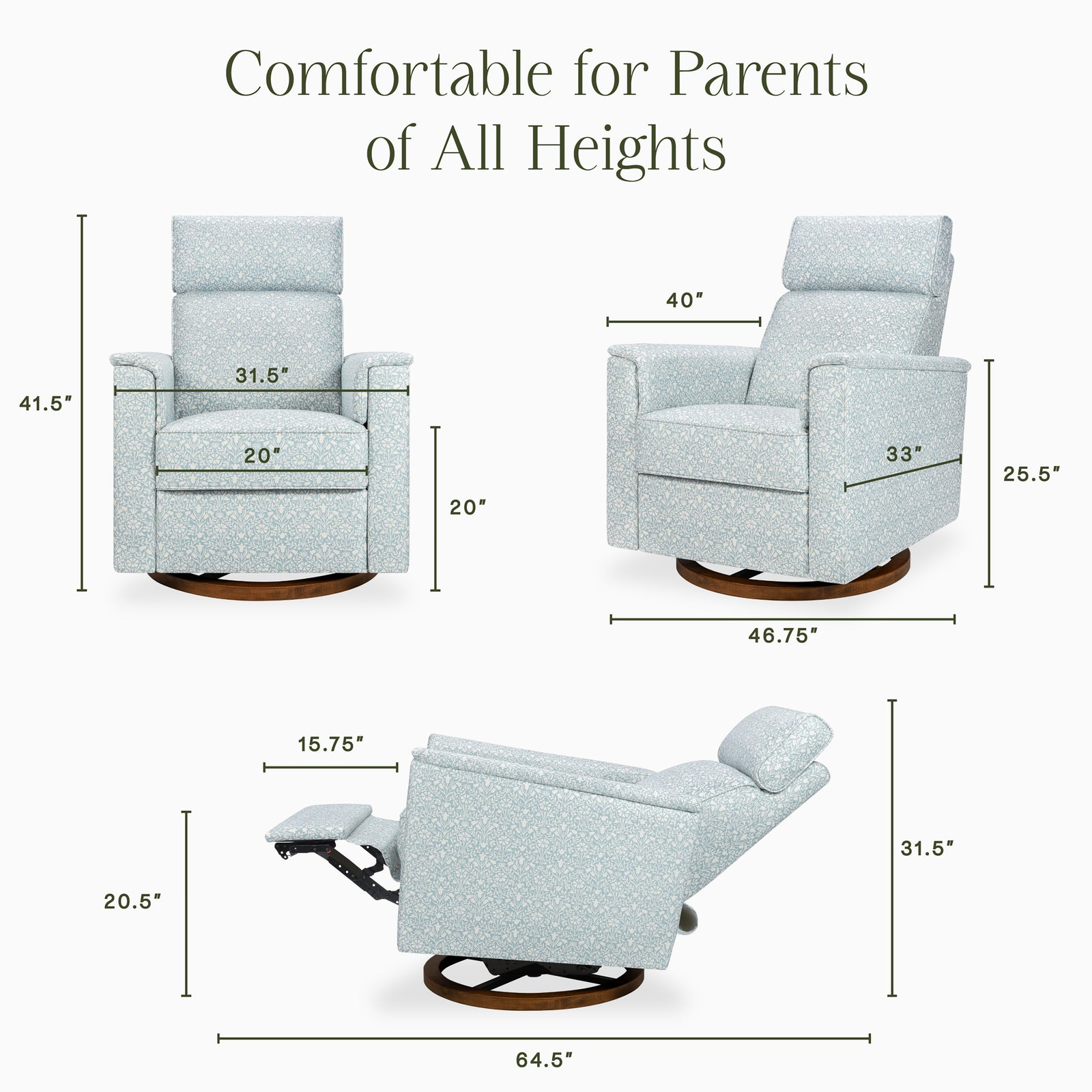 Morris & Co. x Namesake Willa Plus Power Glider Recliner with Power Headrest