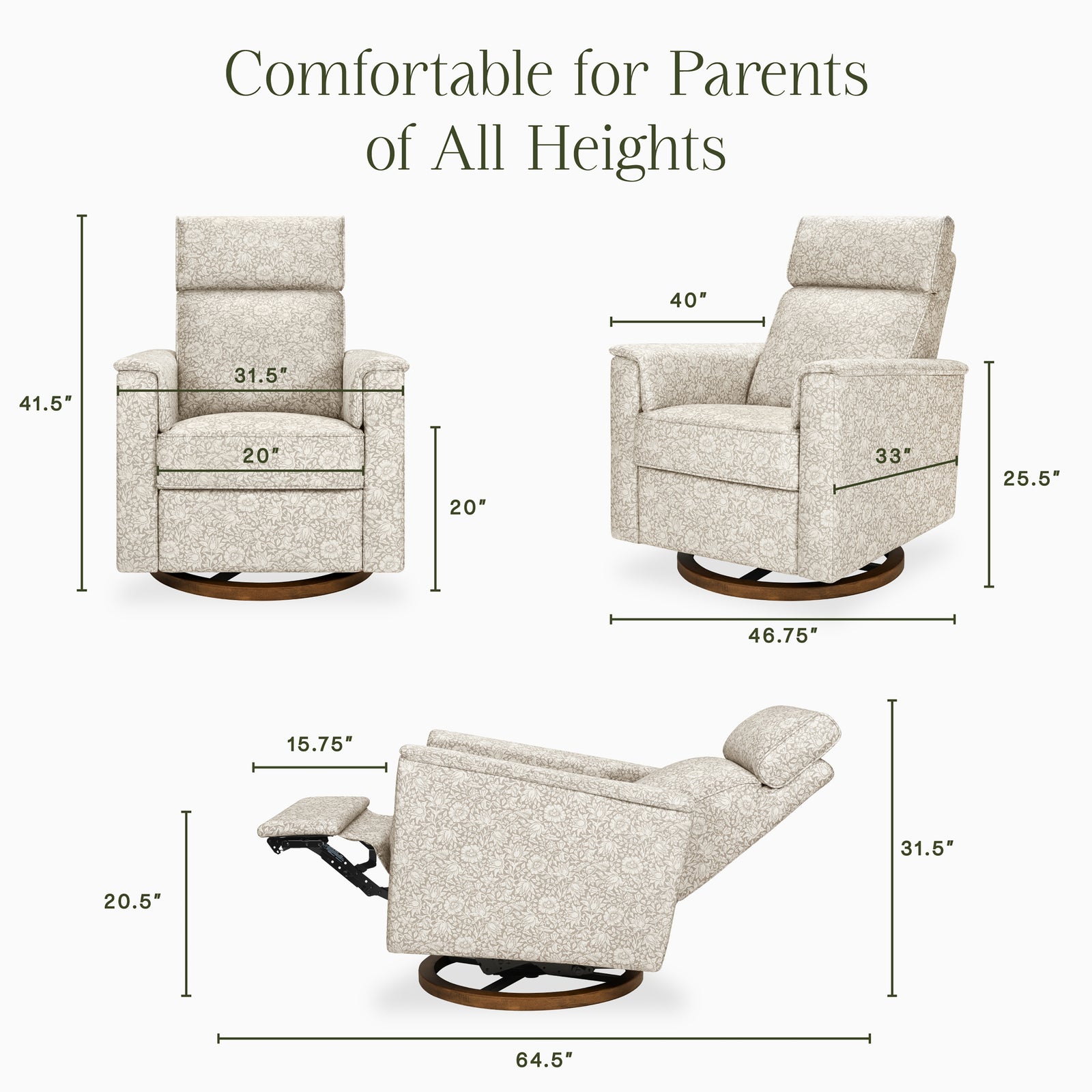 Morris & Co. x Namesake Willa Plus Power Glider Recliner with Power Headrest