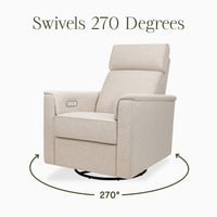 Willa Plus Power Recliner + Swivel Glider with Power Headrest | Eco Performance Fabric