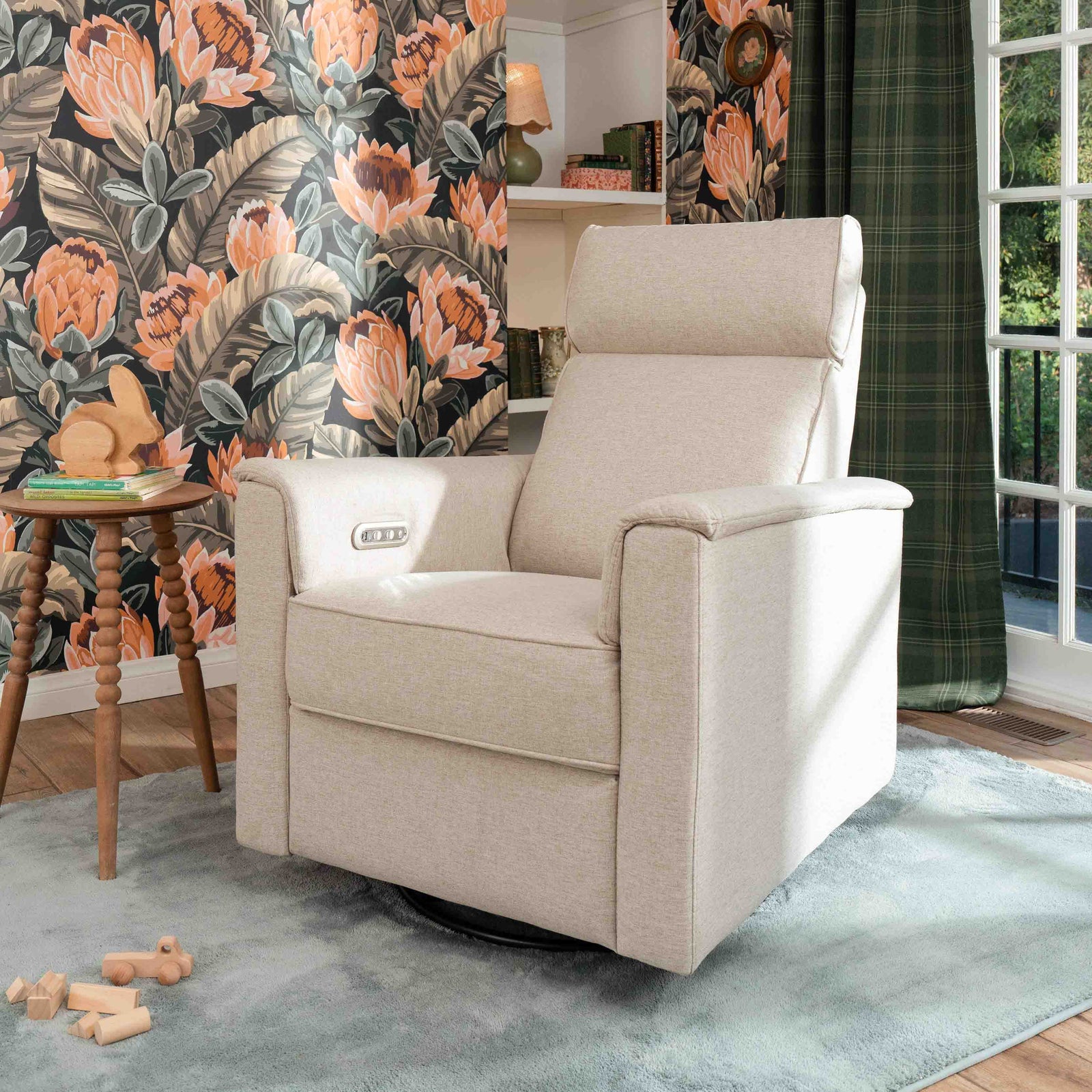Willa Plus Power Recliner + Swivel Glider with Power Headrest | Eco Performance Fabric