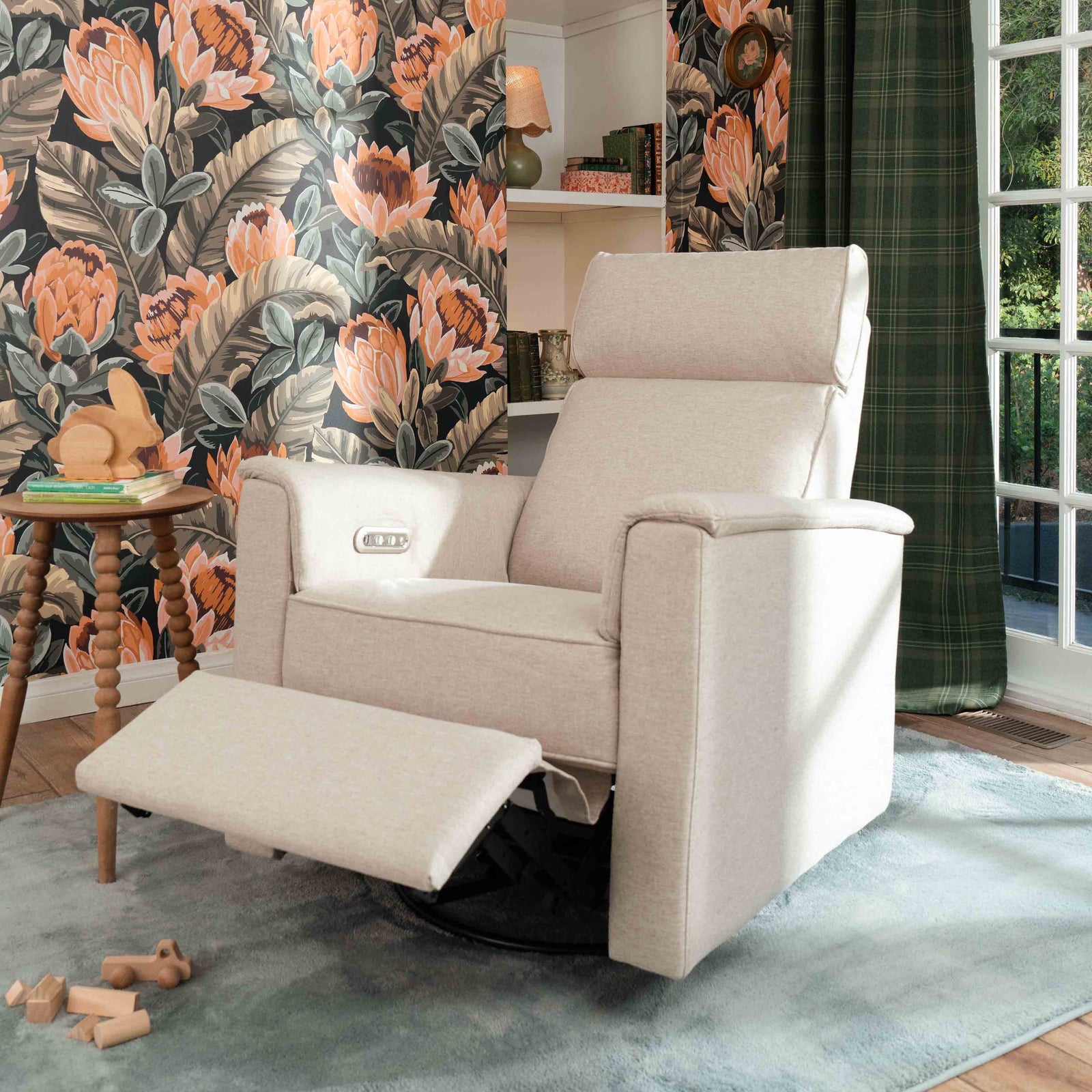 Willa Plus Power Recliner + Swivel Glider with Power Headrest | Eco Performance Fabric