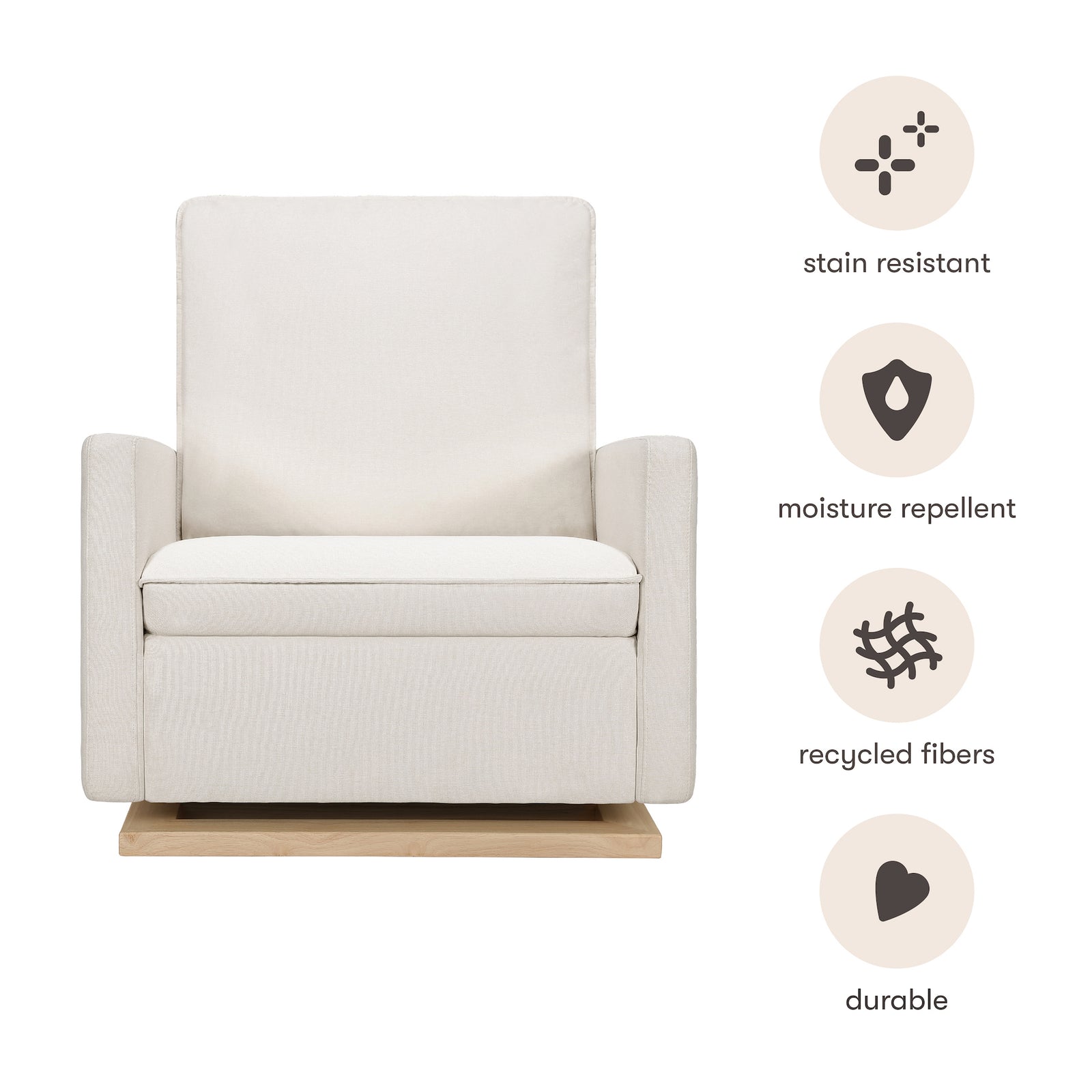 Cali Pillowback Chair-and-a-Half Glider | Eco-Performance Fabric