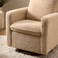 Cali Pillowback Swivel Glider - Shearling