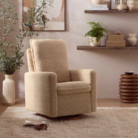 Cali Pillowback Swivel Glider - Shearling