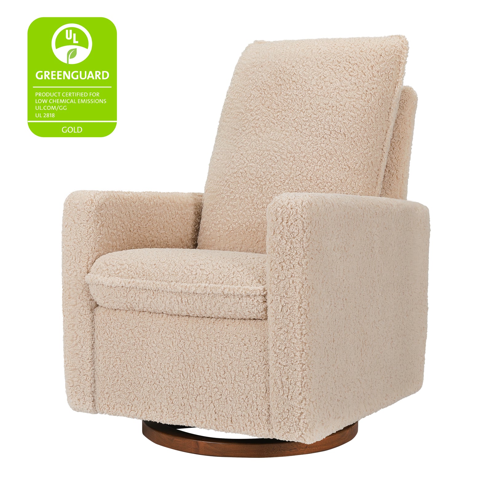 Cali Pillowback Swivel Glider | Shearling