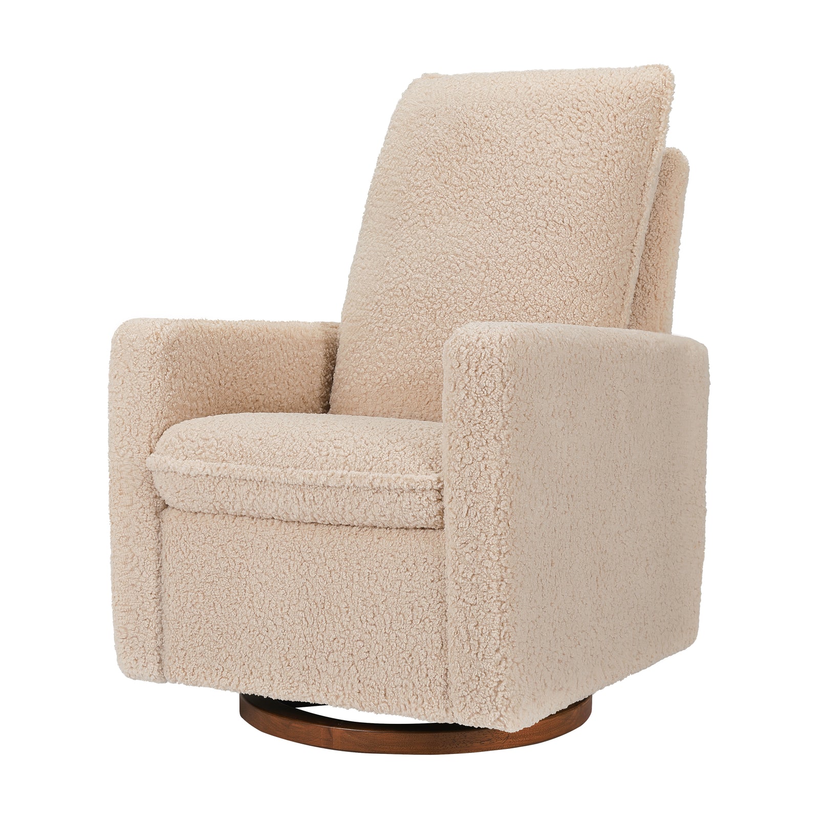 Cali Pillowback Swivel Glider | Shearling