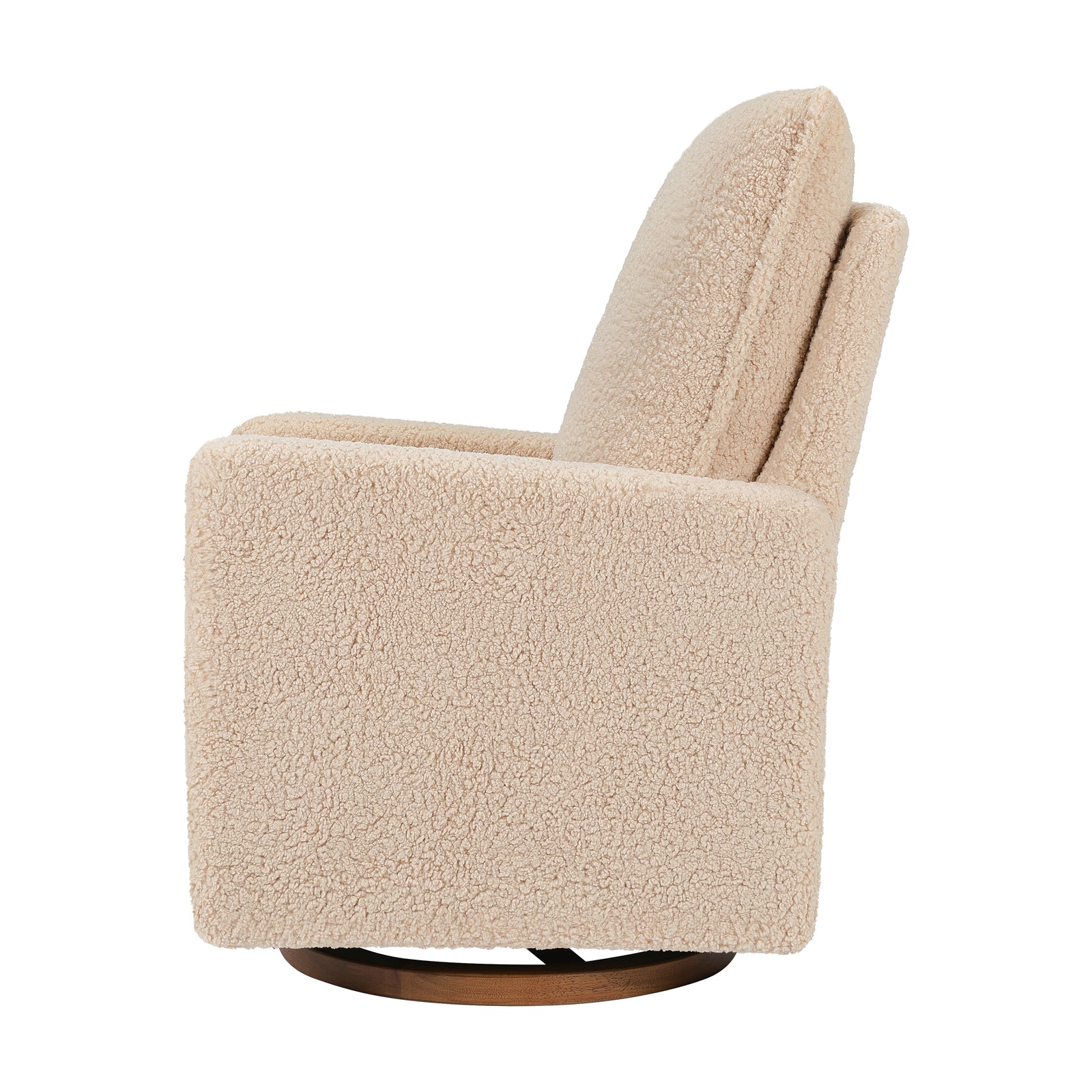Cali Pillowback Swivel Glider | Shearling