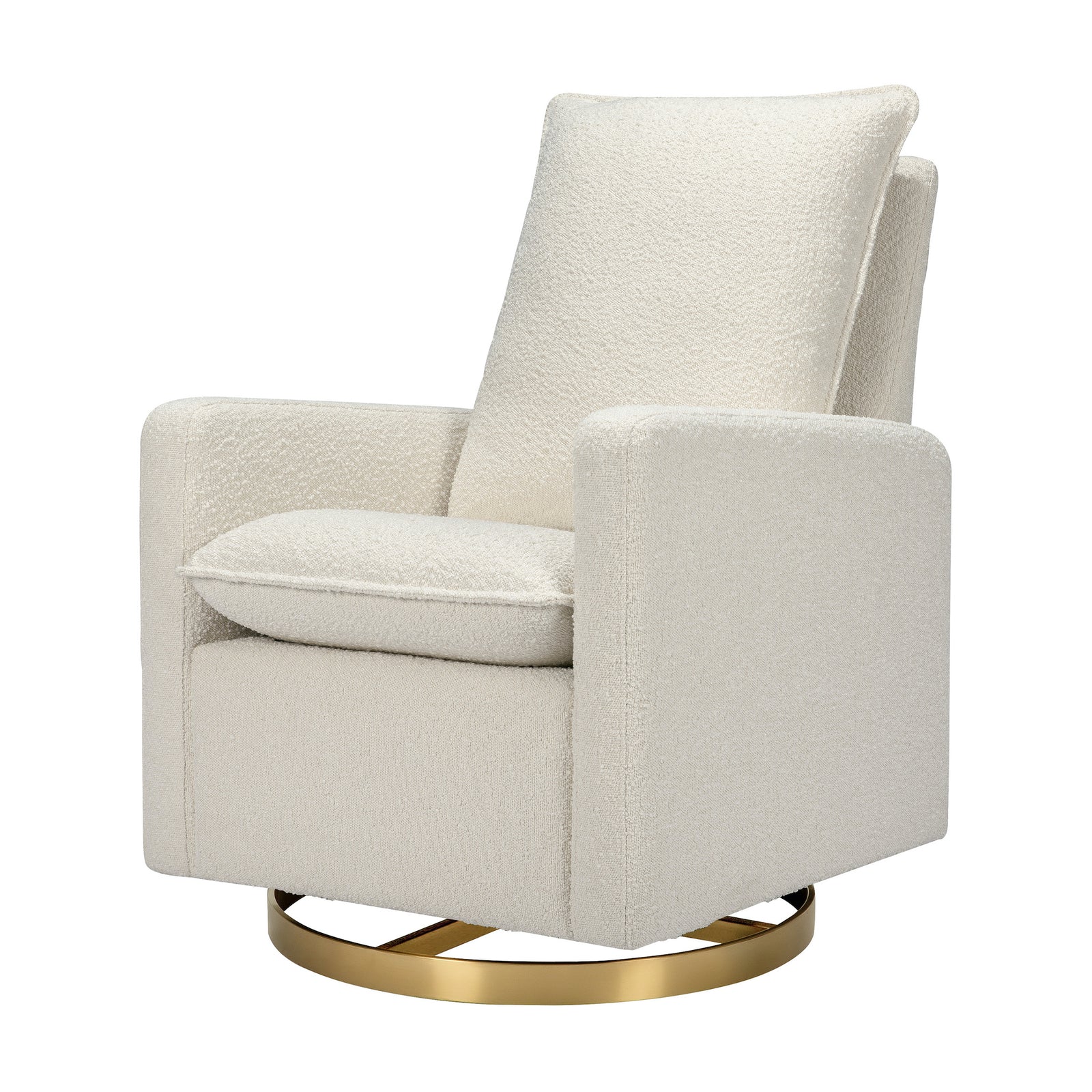 Cali Pillowback Swivel Glider | Boucle