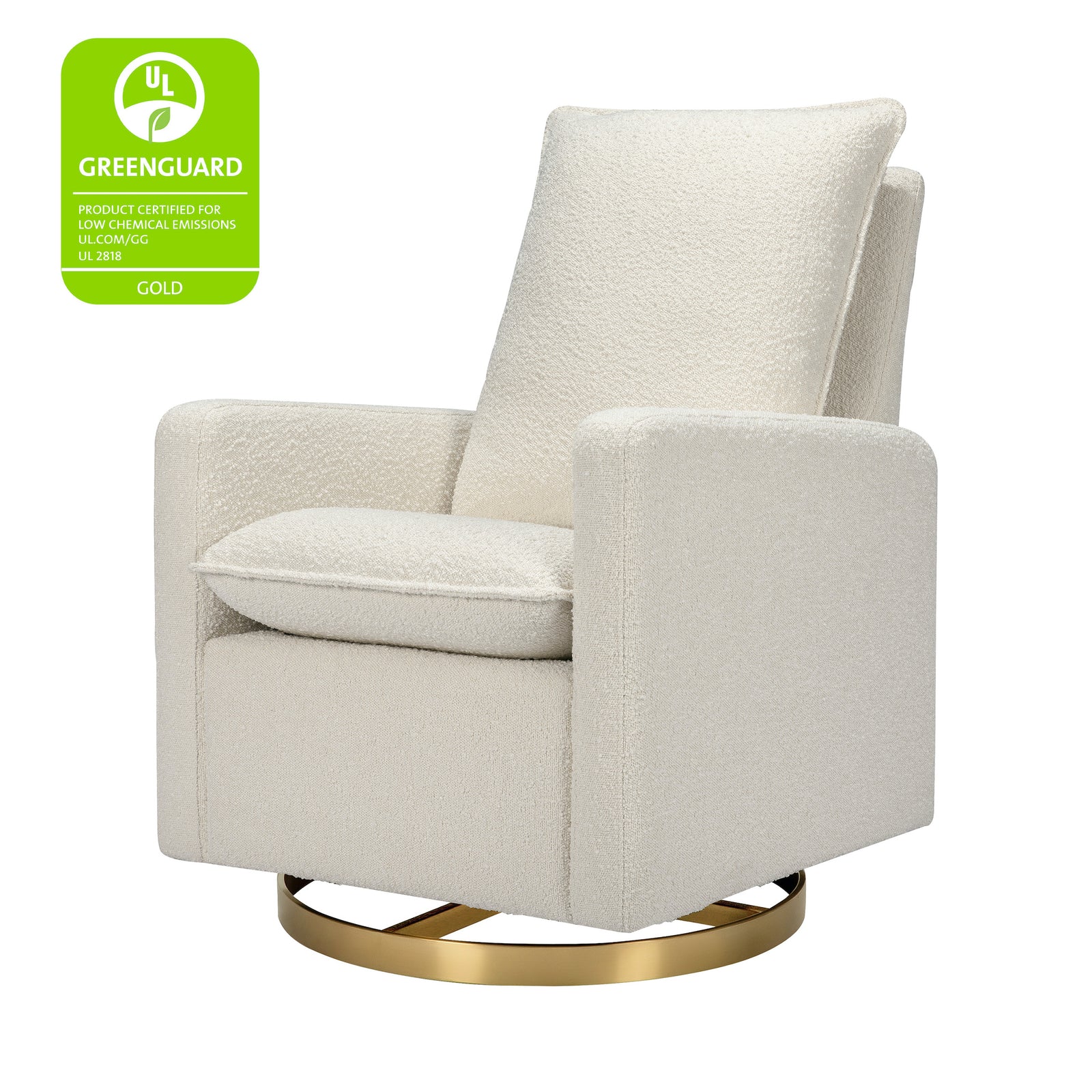 Cali Pillowback Swivel Glider | Boucle