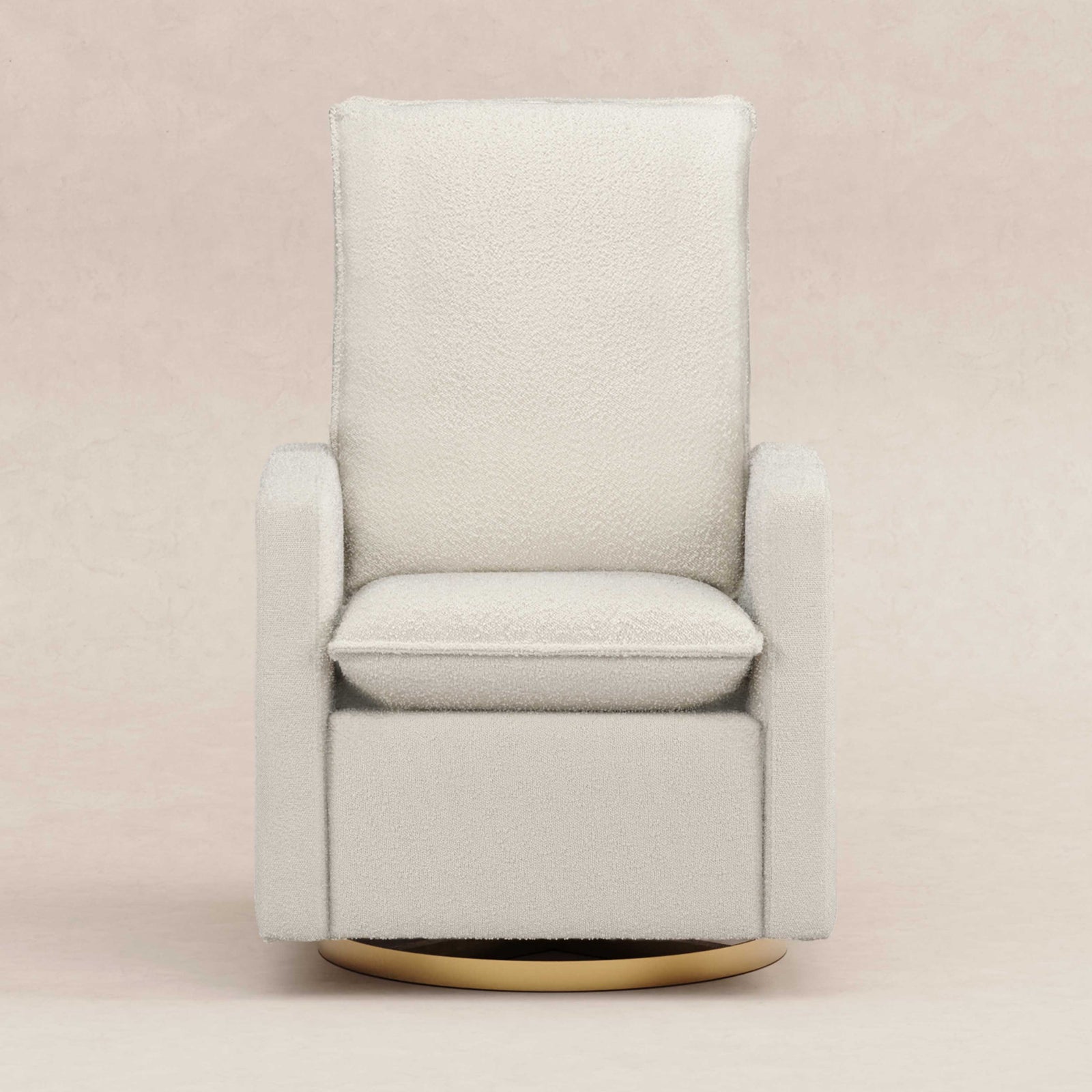 Cali Pillowback Swivel Glider | Boucle