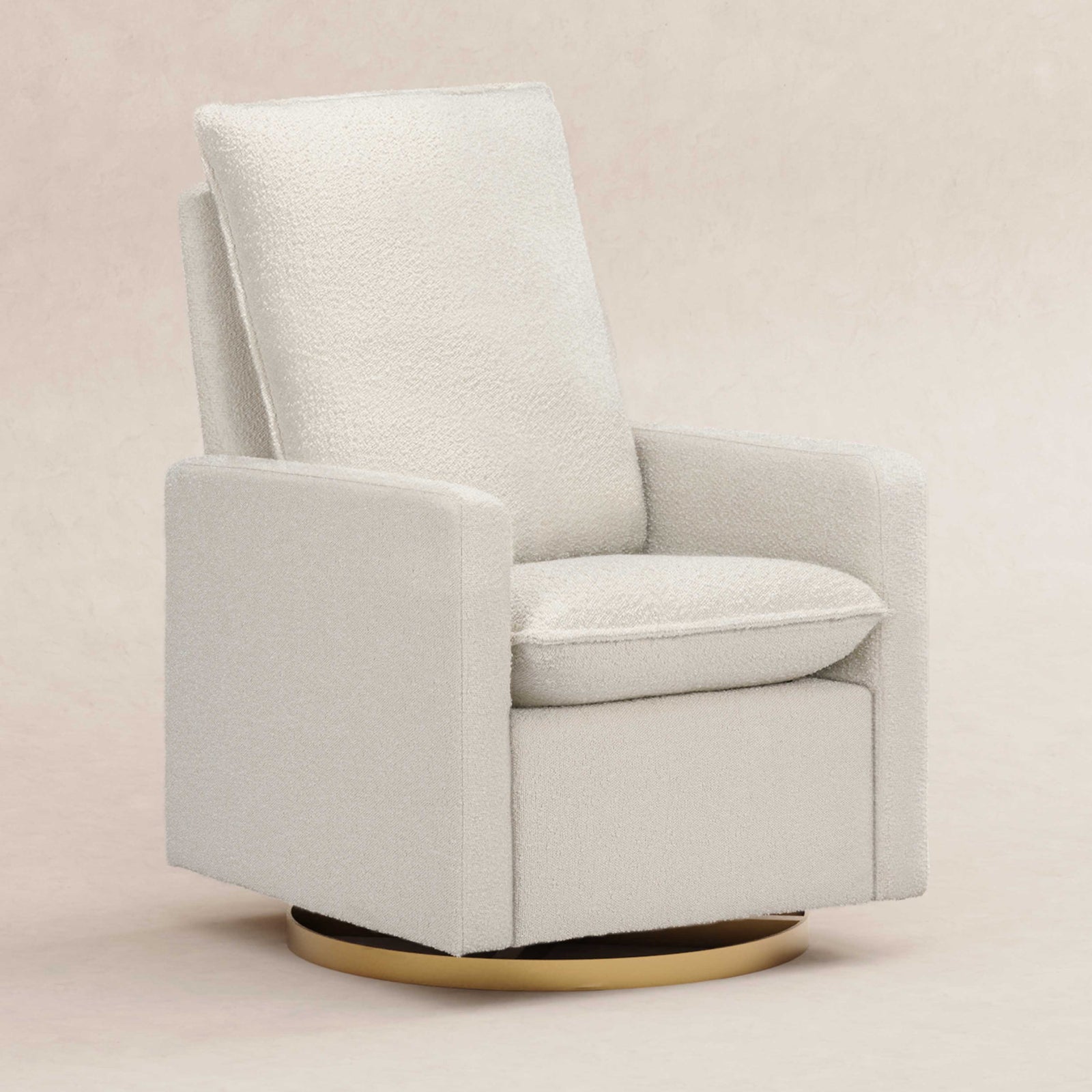 Cali Pillowback Swivel Glider | Boucle