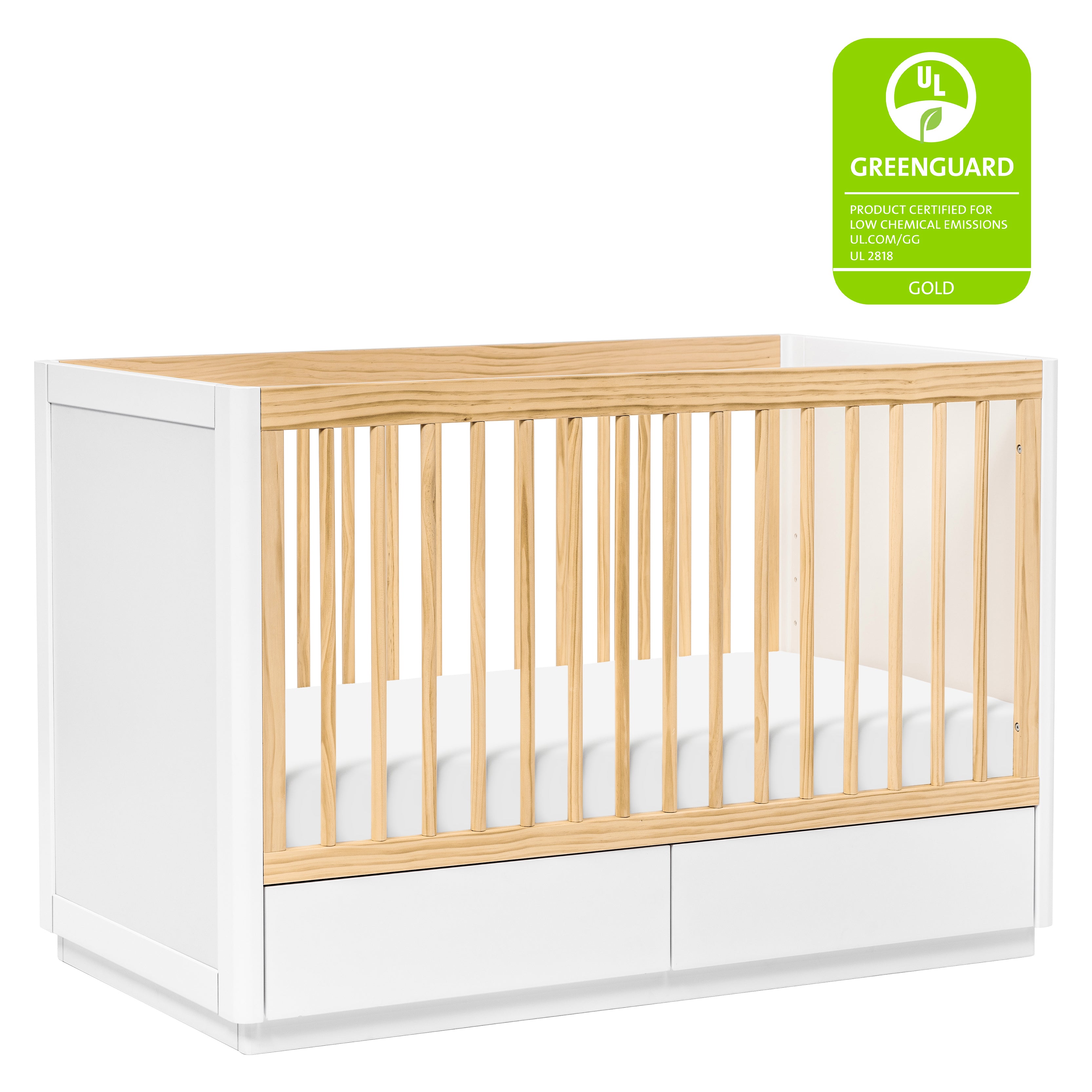 White cot bed with cheap storage