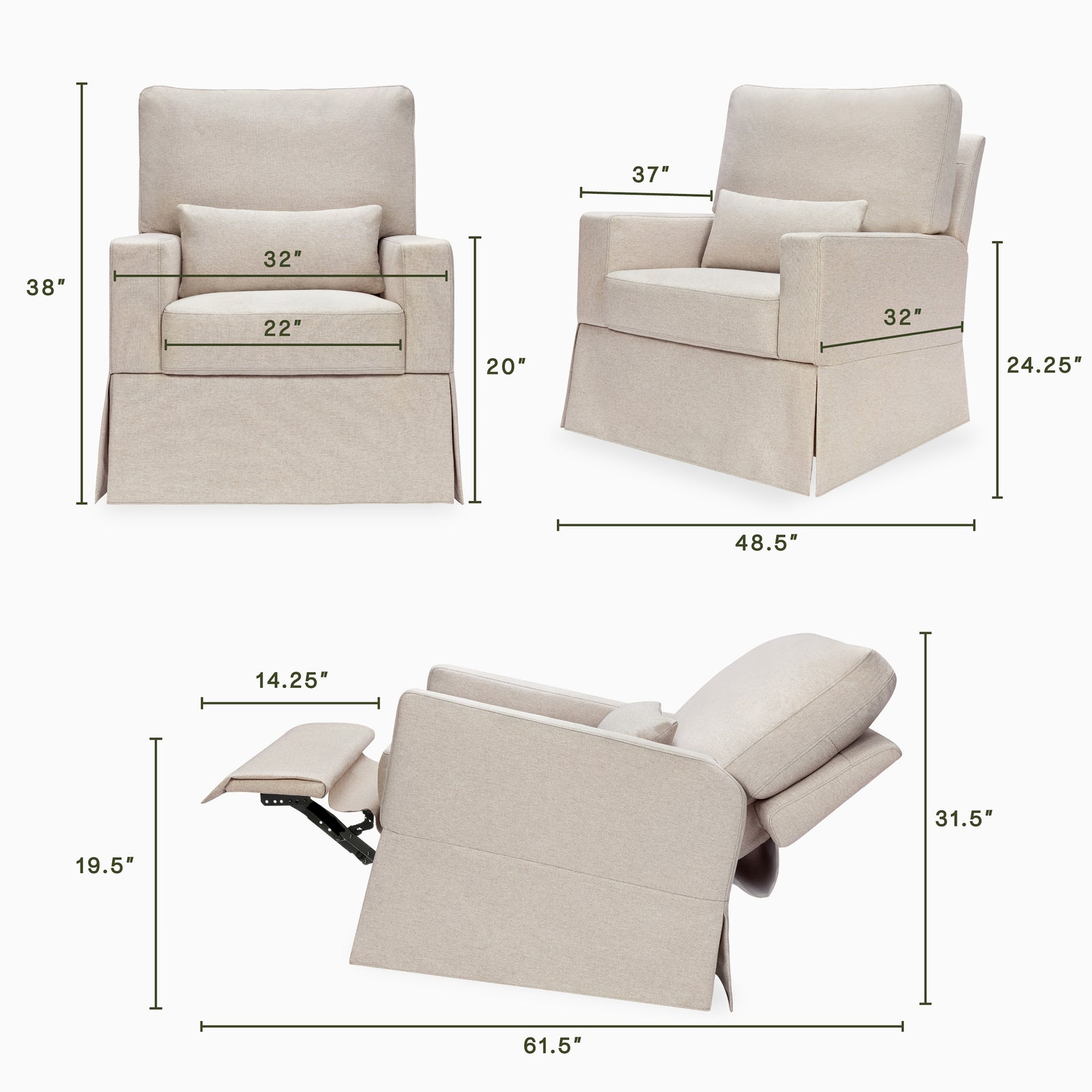 Crawford Recliner + Swivel Glider