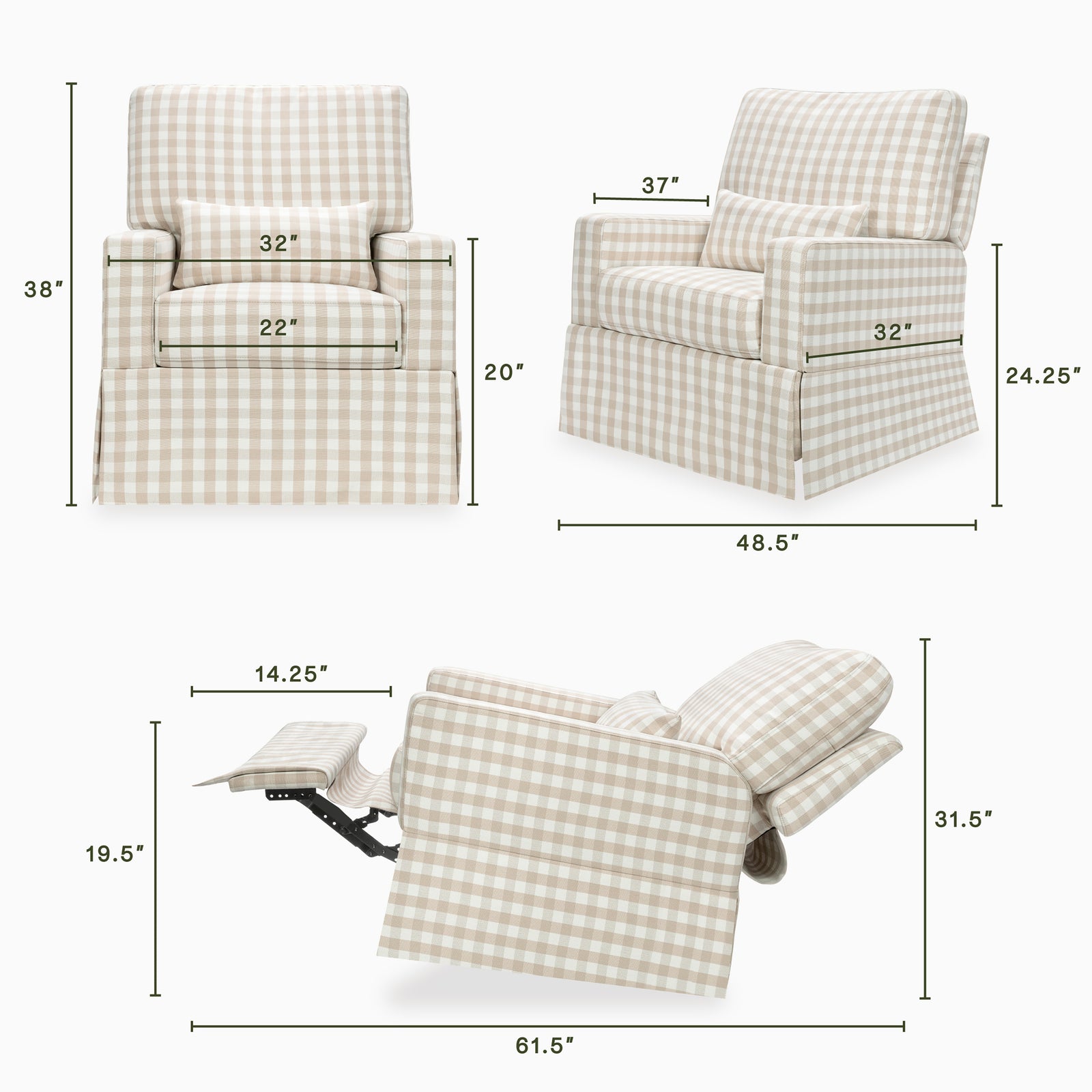 Crawford Recliner + Swivel Glider