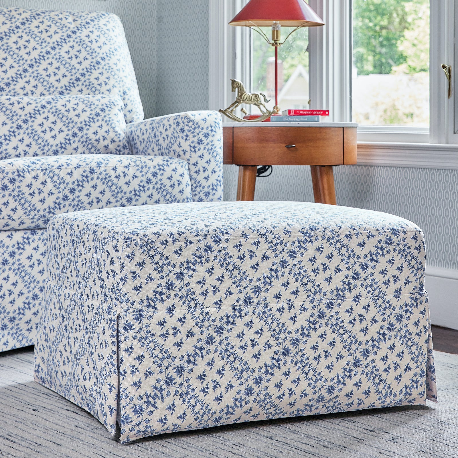 Sarah Flint x Namesake Crawford Gliding Ottoman in Eco-Performance Fabric