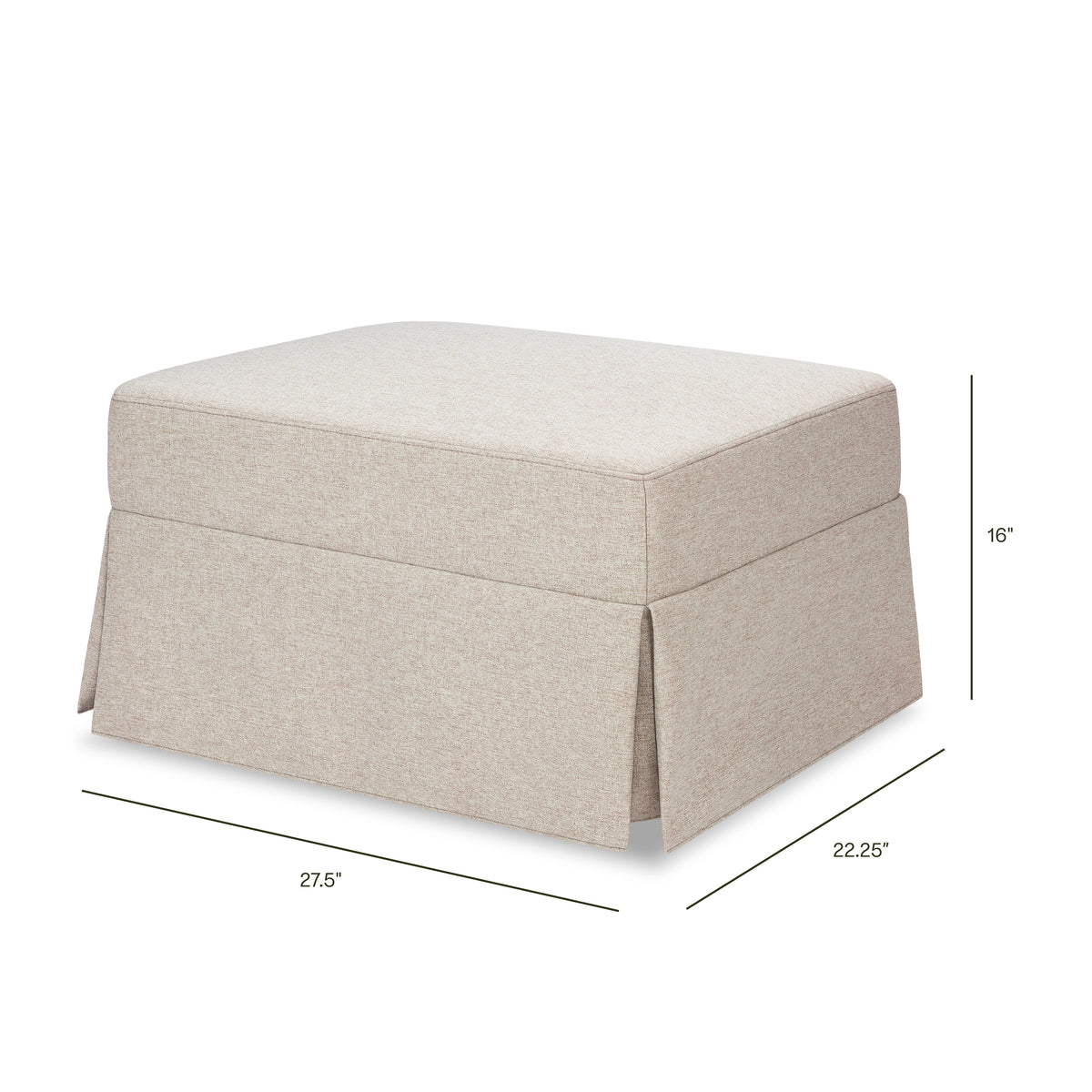 Crawford Gliding Ottoman | Eco-Performance Fabric