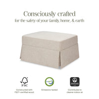 Crawford Gliding Ottoman | Eco-Performance Fabric