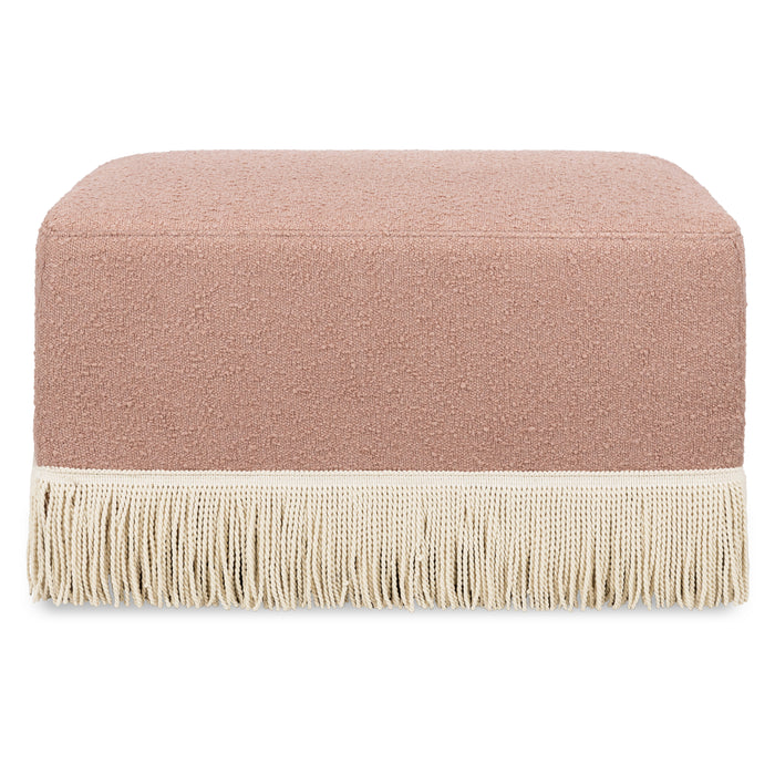 Crawford Gliding Ottoman | Boucle with Tassel Fringe