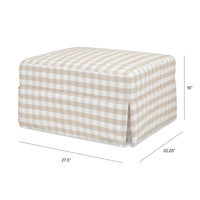 Crawford Gliding Ottoman - Tan Gingham