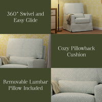 Morris & Co. Crawford Pillowback Comfort Swivel Glider