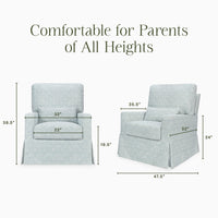 Morris & Co. Crawford Pillowback Comfort Swivel Glider