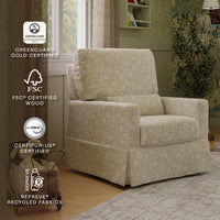 Morris & Co. Crawford Pillowback Comfort Swivel Glider