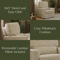 Morris & Co. Crawford Pillowback Comfort Swivel Glider