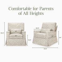 Morris & Co. Crawford Pillowback Comfort Swivel Glider