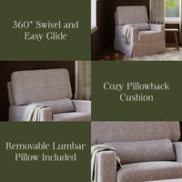 Morris & Co. Crawford Pillowback Comfort Swivel Glider