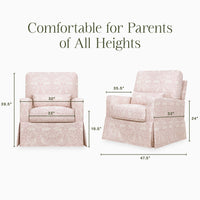 Morris & Co. Crawford Pillowback Comfort Swivel Glider
