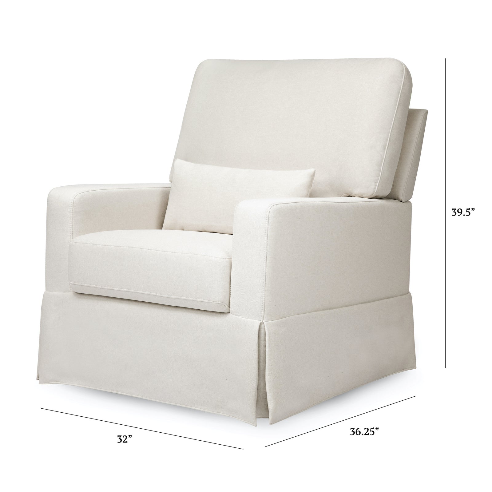Crawford Pillowback Comfort Swivel Glider | Eco-Performance Fabric