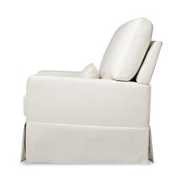 Crawford Pillowback Comfort Swivel Glider in Eco-Performance Fabric - Cream