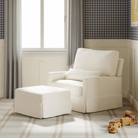 Crawford Pillowback Comfort Swivel Glider | Eco-Performance Fabric