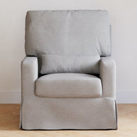 Crawford Pillowback Comfort Swivel Glider in Eco-Performance Fabric - Grey
