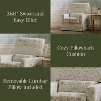 Morris & Co. Crawford Pillowback Comfort Swivel Glider