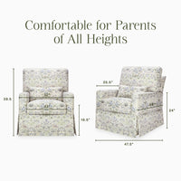 Morris & Co. Crawford Pillowback Comfort Swivel Glider