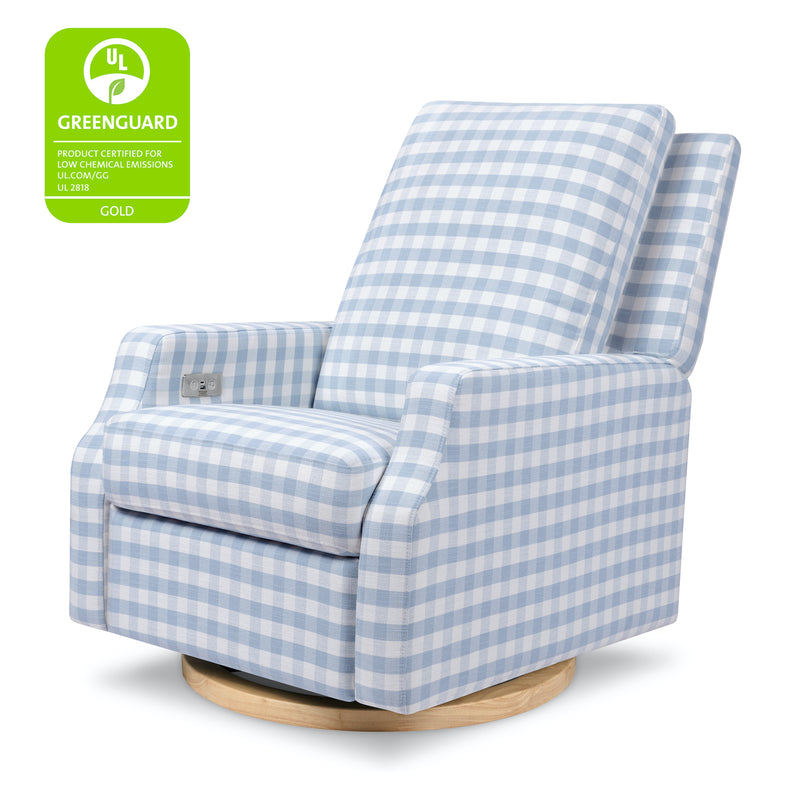 Crewe Electronic Recliner + Swivel Glider - Gingham