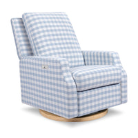 Crewe Electronic Recliner + Swivel Glider | Gingham