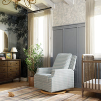 Crewe Electronic Recliner + Swivel Glider | Gingham