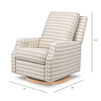 Crewe Electronic Recliner + Swivel Glider - Gingham